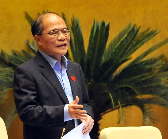 Chủ tịch Quốc hội Nguyễn Sinh Hùng được bầu là Chủ tịch Hội đồng bầu cử Quốc gia - ảnh 1