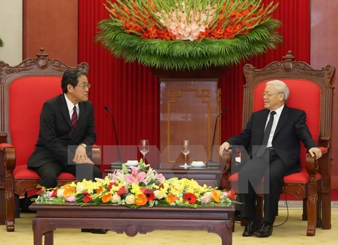 Tổng Bí thư Nguyễn Phú Trọng tiếp Đại sứ Nhật Bản Umeda Kunio đến nhận nhiệm vụ tại Việt Nam - ảnh 1