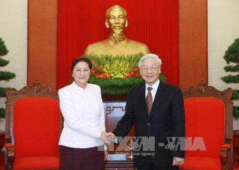 Tổng Bí thư: Việt Nam ủng hộ mạnh mẽ công cuộc đổi mới của Lào - ảnh 1