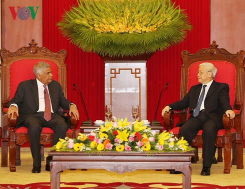 Tổng Bí thư Nguyễn Phú Trọng tiếp Thủ tướng Sri Lanka Ranil Wickremesinghe - ảnh 1