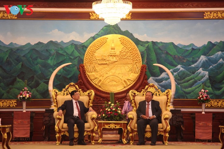 Đoàn đại biểu Trung ương Hội hữu nghị Việt Nam -Lào tiếp kiến lãnh đạo Lào - ảnh 1
