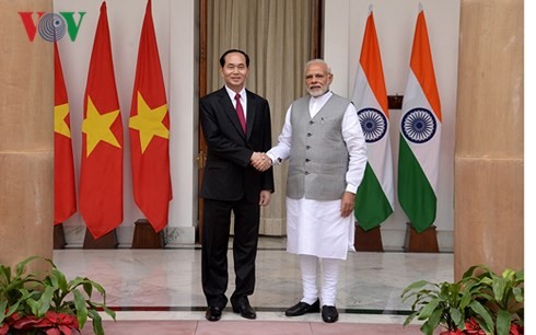 Chủ tịch nước Trần Đại Quang hội đàm với Thủ tướng Ấn Độ Narendra Modi - ảnh 1