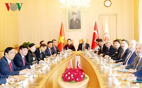 Chủ tịch Quốc hội Nguyễn Thị Kim Ngân hội đàm với Chủ tịch Quốc hội Thổ Nhĩ Kỳ - ảnh 2