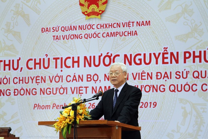 Tổng Bí thư, Chủ tịch nước Nguyễn Phú Trọng kết thúc tốt đẹp chuyến thăm cấp Nhà nước Campuchia - ảnh 3