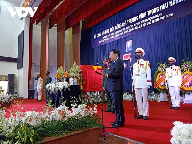 Lễ truy điệu, Lễ an táng nguyên Phó Thủ tướng Trương Vĩnh Trọng - ảnh 2