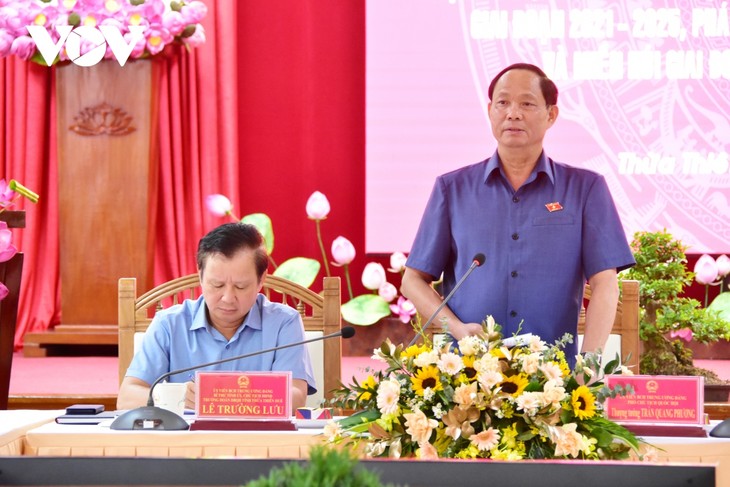 Phó Chủ tịch Quốc hội Trần Quang Phương làm việc với tỉnh Thừa Thiên Huế - ảnh 1