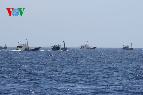 ชาวประมงภาคกลางเวียดนามมั่นใจออกทะเลจับปลาโดยไม่สนใจต่อการขัดขวางของเรือจีน - ảnh 9