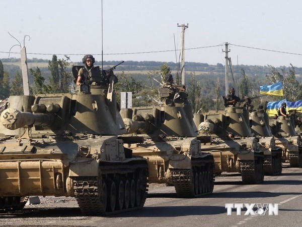 กองทัพยูเครนพร้อมถอนปืนใหญ่ออกจากเขตปลอดทหาร - ảnh 1