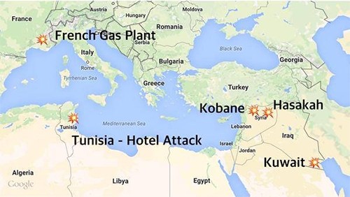 มีผู้เสียชีวิตกว่า 60 คนจากเหตุโจมตีก่อการร้ายในฝรั่งเศส ตูนิเซียและคูเวต - ảnh 1