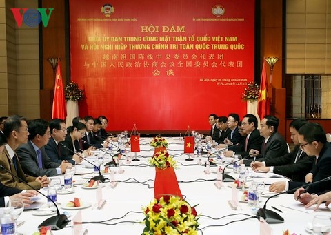 กระชับความสัมพันธ์ร่วมมือระหว่างแนวร่วมปิตุภูมิเวียดนามกับคณะกรรมการเจรจาทางการเมืองของจีน - ảnh 1