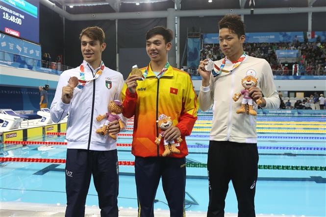 การแข่งขันกีฬาโอลิมปิกเยาวชนฤดูร้อนปี 2018-นักว่ายน้ำเหงวียนฮวีหว่าง สามารถคว้าเหรียญทองเหรียญที่ 2 ให้แก่ทัพนักกีฬาเวียดนาม - ảnh 1