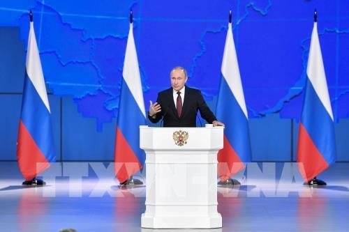 การแถลงนโยบายประจำปี 2019 ของประธานาธิบดีปูตินเน้นการแก้ไขปัญหาที่สำคัญๆของประเทศรัสเซีย - ảnh 1