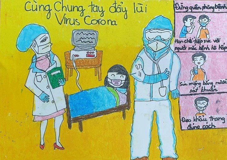 เยาวชนเขตบาดิ่ง กรุงฮานอยร่วมแรงร่วมใจรับมือการแพร่ระบาดของโรคโควิด-19 - ảnh 3